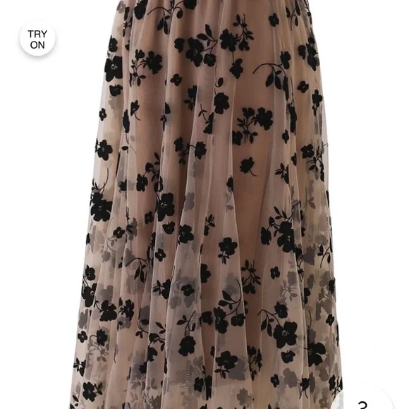 Chicwish Black and Carmel Tulle lined Skirt, XL, NWOT - Picture 8 of 10